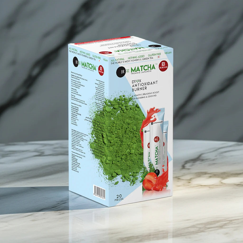 Matcha Detox Tee Premium – Japanischer Grüntee mit Erdbeeraroma,