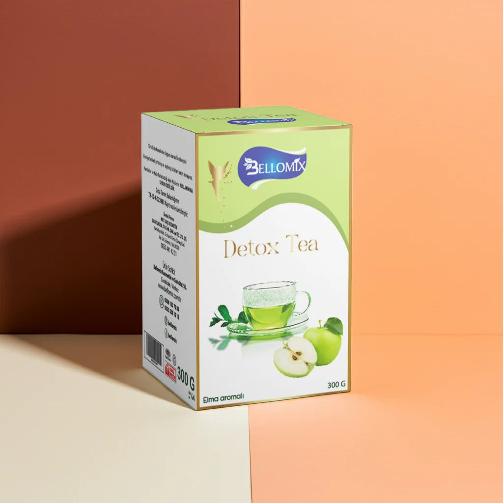 Bellomix Detox Tee Apfel – 300g Kräuterpulver für Fettverbrennung und Hautschönheit