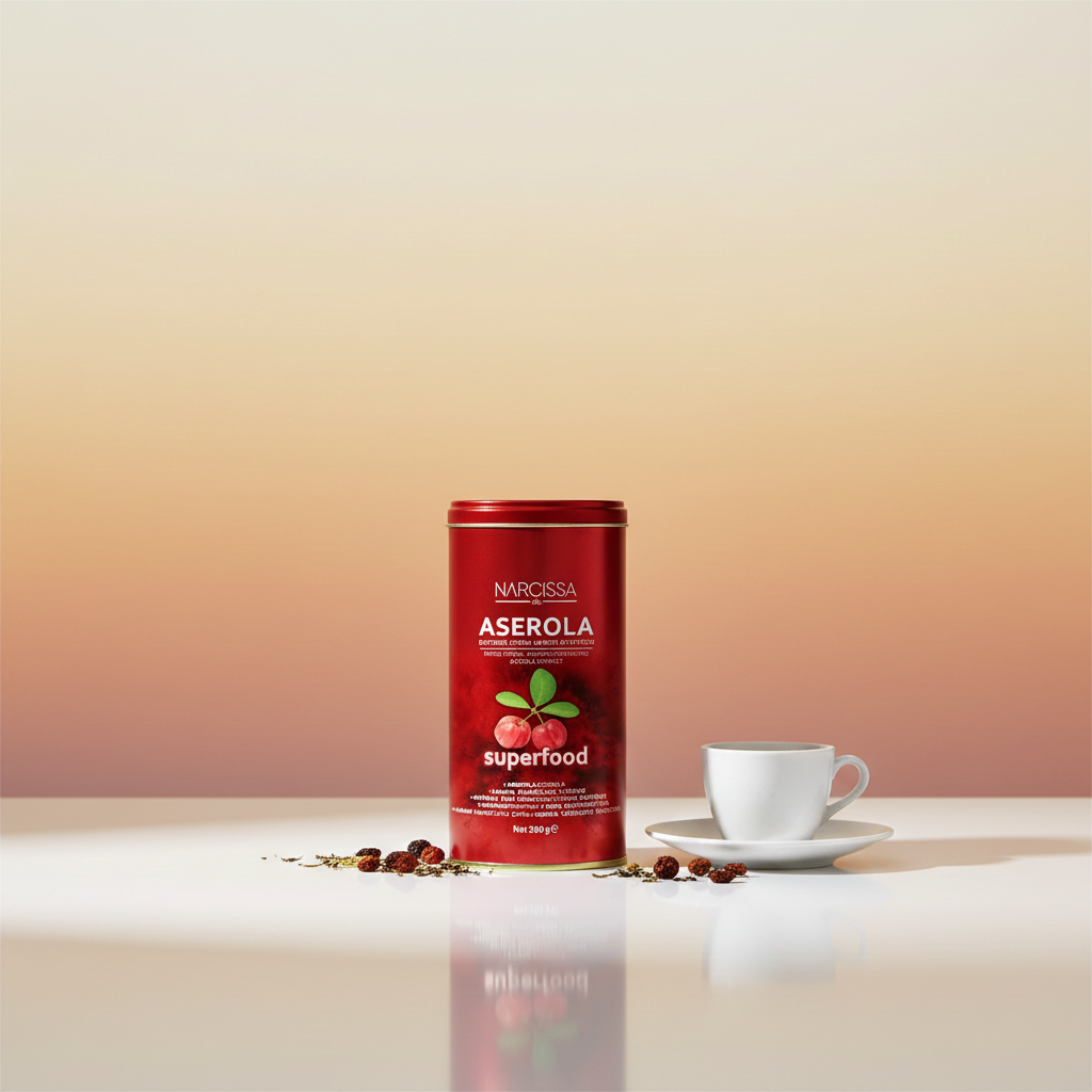 Narcissa Acerola – Kräuterpulver mit Acerola, Camu Camu & Grünem Tee